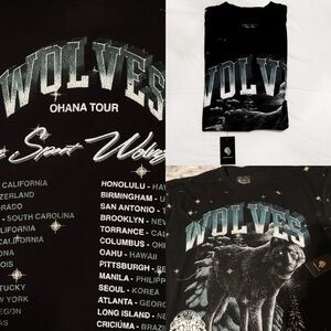 Darc Sport “Wolves Club Ohana Tour” Oversized Tee – Black – L – NWT – Pump Cover
